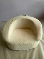 Mini-canapé rond moderne pour tout-petits avec dossier en polaire et chaise en mousse pour salon, pour enfants de 1 an et plus, siège individuel