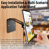 Support de tablette libre-service pour restaurant rapide, support mural antidérapant et antivol pour l'affichage des menus, installation facile