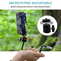 Support de bâton de montage d'arbre de caméra de piste de chasse avec supports de support de montage de panneau solaire réglables à 360 degrés rotatifs