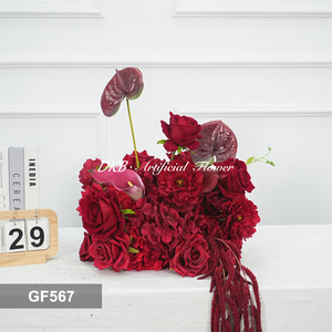 DKB High Quality <b>Artificial</b> Wedding Graduation & Mother's Day Aisle Runner Red Rose <b>Flowers</b> Handmade Hotel Decor - Product Image 3