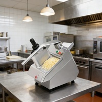 Multifunctioneel gebruik van een fruit- en groentesnijmachine/kaassnijmachine in het restaurant
