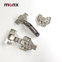 Herrajes para Muebles, Bisagras Hidráulicas Industriales Ocultas de Cierre Suave, 110 Grados, para Puertas de Gabinetes de Cocina, Bisagra 3D