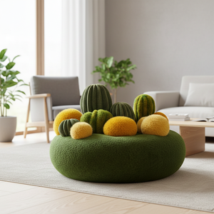 Poltrona a Forma di Cactus in Stile Italiano, Lussuosa e Moderna per Soggiorno, Morbida, Confortevole, Accogliente, Elegante, Arredo Casa, Compatta per Spazi Ridotti - Product Image 4