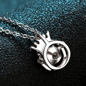 จี้เพชรโมอิส S925มงกุฎสร้อยคอเงินสเตอร์ลิงประดับของขวัญวันวาเลนไทน์ - Product Image 5