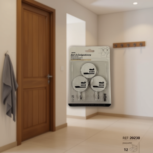 Set 3 Colgadores 2.0kg Wall Hooks For Home Use - Product Image 2