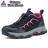 Chaussures de randonnée d'été en gros unisexe respirantes en maille légères à lacets avec bouton et semelle extérieure en TPR OEM/ODM