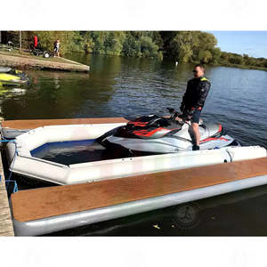 Plataforma <span class=keywords><strong>Flotante</strong></span> Inflable para Yates, Muelle Portátil para Protección de Embarcaciones a Motor, Plataforma Inflable Resistente - Product Image 1