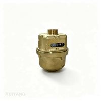 Meter Air Volumetrik Prabayar Kuningan Industri Akurat 15mm IP68 DN15 Bersertifikasi ISO4064 Tersedia OEM