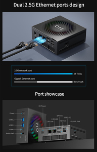 มินิพีซี New OpenClaw AI HO5 พร้อมหน่วยประมวลผล Ai 9 370 แรม 32GB DDR5X  ฮาร์ดดิสก์ SSD 1TB พอร์ต USB4.0 หน่วยความจำวิดีโอ GDDR4 สำหรับเล่นเกม - Product Image 3