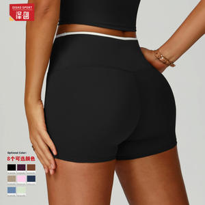 Pantalones Cortos de Yoga Zechuang, Cintura Alta, Secado Rápido, Nailon y Spandex, Sensación Ligera, para Correr, Ciclismo, Fitness, Deporte, EDK9238 - Product Image 3