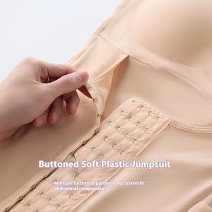 Новинка, большие размеры, цельное Корректирующее белье, шелковые прочные пуговицы для укрепления живота, бесшовный корректирующий пояс, дизайн для поддержки спины - Product Image 5