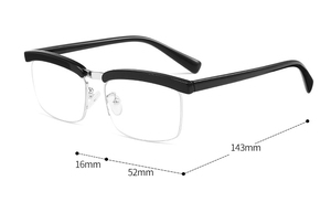 Retro medio borde marcos cuadrados <span class=keywords><strong>de</strong></span> plástico transparente TR90 Filtro <span class=keywords><strong>de</strong></span> bloqueo Anti gafas <span class=keywords><strong>de</strong></span> luz azul para hombres - Product Image 2