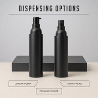 Flacon cosmétique en plastique pour soin du visage et du corps, avec pompe à lotion et tête de pulvérisation, réutilisable