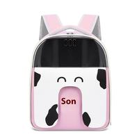 Sac à dos de transport pour animaux de compagnie au design de dessin animé, sac respirant en tissu Oxford pour chats de moins de 6 kg, idéal pour les voyages en extérieur