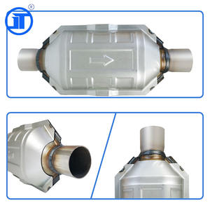 新しいSST409 EPA準拠<span class=keywords><strong>2</strong></span> "<span class=keywords><strong>2</strong></span>.5" <span class=keywords><strong>3</strong></span> "入口/出口ハイフロー楕円形ボディユニバーサル触媒コンバーター - Product Image 4