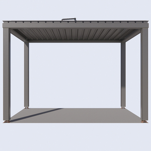 Pergola en aluminium à lames orientables sur mesure 3x3 3x4 4x3 4x4 <span class=keywords><strong>pour</strong></span> <span class=keywords><strong>jardin</strong></span> extérieur, pavillon, gazebo, pergole, pergula, pergola - Product Image 6