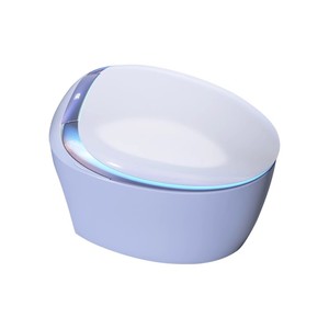WC intelligent électrique automatique de luxe avec fonction de lavage frontal pour femme, siège en céramique chauffant allongé, à poser au sol, avec siphon en S - Product Image 5