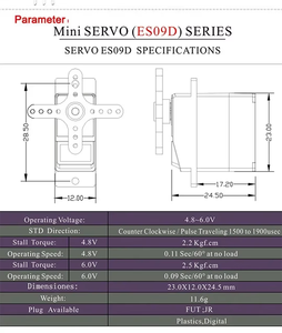EMAX 공식 ES09D RC 로봇 <span class=keywords><strong>TREX</strong></span> 정렬 450 헬리콥터 부품 용 듀얼 베어링 특수 세차 금속 디지털 스티어링 서보 드라이버 - Product Image 5