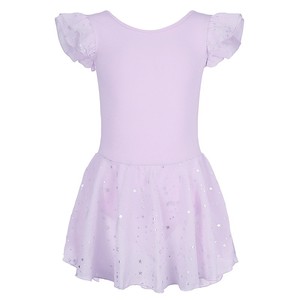 Robe de danse de ballet pour filles, justaucorps à manches bouffantes, jupe tutu, tenue de scène - Product Image 3