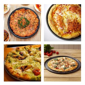 Plaque de cuisson perforée en acier au carbone antiadhésive pour pizza, plateau de four rond avec trous, support pour plats, outil de cuisson - Product Image 5