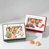 Boîte d'emballage cadeau de Noël vide pour biscuits, bonbons, flocons de neige, nougats, biscuits, boîte à dragées pour mariage et fête