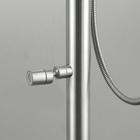 Colonne de douche autoportante en acier inoxydable pour extérieur, plage, villa, jardin, hôtel, avec fonction lavage des pieds et douche pluie haute