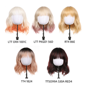 Wholesale 12 Inch Cute Women's European American <b>Short</b> Bob Non Lace Synthetic <b>Wig</b> High Temperature Fiber Water Wave Transparent - Product Image 6