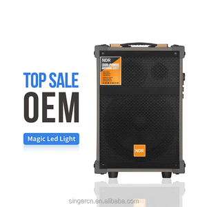 NDR-C8 8 Inch Ngoài Trời Không Dây Bằng Gỗ Supper Bass Xe Đẩy Bt Loa Mic FM Đài Phát Thanh Loa Siêu Trầm Supper Bass Karaoke Loa - Product Image 4