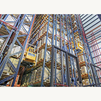 Sistema de estantería de almacenamiento automático Sistema Asrs de almacén robótico Sistema de estantería industrial automatizado Sistema de estantería de paleta de lanzadera de radio
