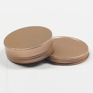 Boîte métallique ronde peu profonde de <span class=keywords><strong>2</strong></span> oz en acier doré rose de qualité supérieure avec couvercle à vis, lot de <span class=keywords><strong>2</strong></span>, pour bougies/bonbons - Product Image 5