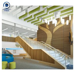 Plafond <span class=keywords><strong>d</strong></span>éflecteur en bois personnalisé finition gris sable pour architectes et designers <span class=keywords><strong>d</strong></span>'intérieur - Product Image 2