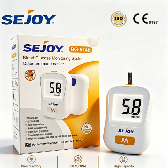 Sejoy Glucose Monitor Kit Digital Glucometer Blood Sugar test Kit