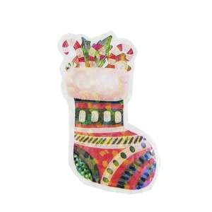 Pegatinas de vinilo con textura de PVC, diseño de alce navideño, personalizables, con purpurina de colores, venta al por mayor, regalo barato - Product Image 2