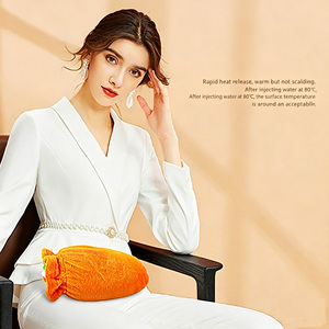 Soluciones de Silicona a Medida, Bolsa de <span class=keywords><strong>Agua</strong></span> Caliente con Diseño de Zanahoria y Naranja, Apta <span class=keywords><strong>para</strong></span> <span class=keywords><strong>Microondas</strong></span>, Portátil, Botella de <span class=keywords><strong>Agua</strong></span> Caliente de 1100 ml, Regalo de Invierno - Product Image 3