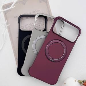 Para 17 Pro Max magnético giratorio 360 grados cero detección plegable diseño de negocios funda de teléfono móvil con agarre de teléfono - Product Image 1