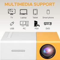 Meilleur Mini Projecteur de Poche Vidéo LED Portable Android Yg300 500 Lumens ANSI, Batterie pour Enfants, RAM 2 Go, Système d'Exploitation Android 9