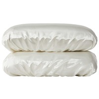 Taie d'oreiller en satin de soie d'été avec bande élastique sans fermeture éclair, taie d'oreiller en imitation soie super douce