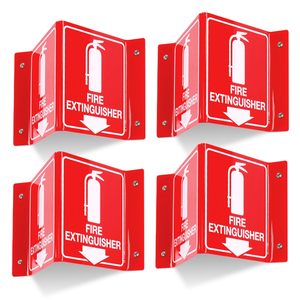 لافتة لسلامة جهاز إطفاء الحريق مخصصة بسعر المصنع على شكل حرف V من الأكريليك - Product Image 1