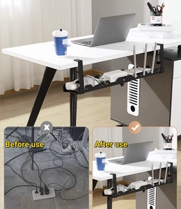 Làm Sạch Văn Phòng Lưu Trữ Giá Không Có Khoan Dưới Bàn Quản Lý Cáp Khay Tổ Chức Cho Dây Quản Lý - Product Image 4