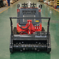 Mini-chargeuse compacte sur chenilles Sea Hawk haute efficacité avec attache broyeur forestier et moteur à roulement