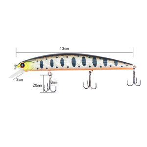 Minnow Lure 13cm 20g <b>Floating</b> Slow Sinking For Sea Bass Saltwater <b>Fishing</b> - Product Image 2