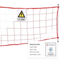 Barrière de sécurité électrique durable, clôture d'avertissement haute tension, filet d'isolation rouge et blanc, pour postes de transformation et sites électriques, personnalisable et portable