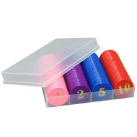 Jeu de jetons de poker en plastique PS colorés sur mesure pour les jeux de casino et les jeux de société