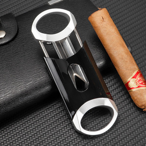 Cortador de Cigarros en Forma de V de Aleación de Aluminio, Cuchilla de Acero Inoxidable, Estilo Barra Portátil, para Accesorios de Cigarros, Caja de Regalo - Product Image 2