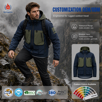 Vestes de randonnée imperméables bleu marine avec poches cargo utilitaires pour hommes – Vestes d'extérieur pour hommes – Fabricant OEM personnalisé