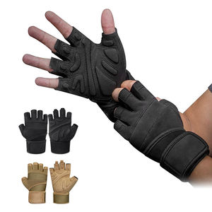Gants de sport demi-doigts antidérapants pour musculation, protection de la paume, entraînement, absorption des chocs, gym - Product Image 1