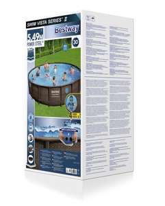 2025 <span class=keywords><strong>Bestway</strong></span> 56977 Juego de <span class=keywords><strong>piscina</strong></span> de marco redondo de 5,49 m x 1,22 m 18 pies con <span class=keywords><strong>cubierta</strong></span> de escalera de bomba - Product Image 6