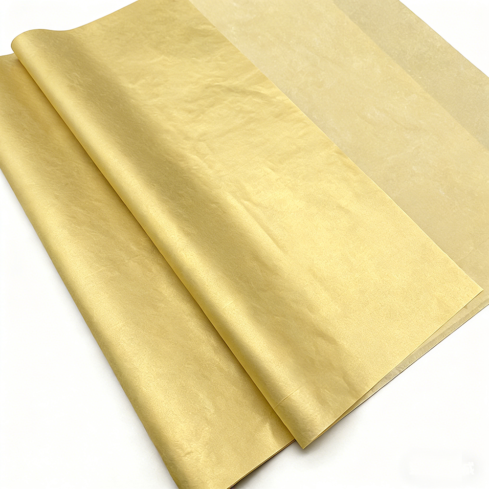 Gold Printing Gift Wrap Tissue Paper Wrapping Paper for Products Metallic Packaging Clothes