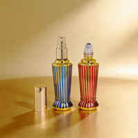 Flacon de parfum Attar 12 ml, flacons Attar fantaisie 12 ml, tête de rouleau en métal