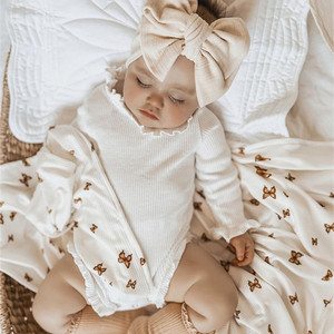 Ensembles de vêtements pour bébés filles OEM, chemises à manches longues, bloomers, tenue décontractée, ensemble en coton côtelé pour bébé - Product Image 5